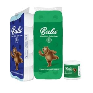 Balu White Tissue Paper (10 Rolls)