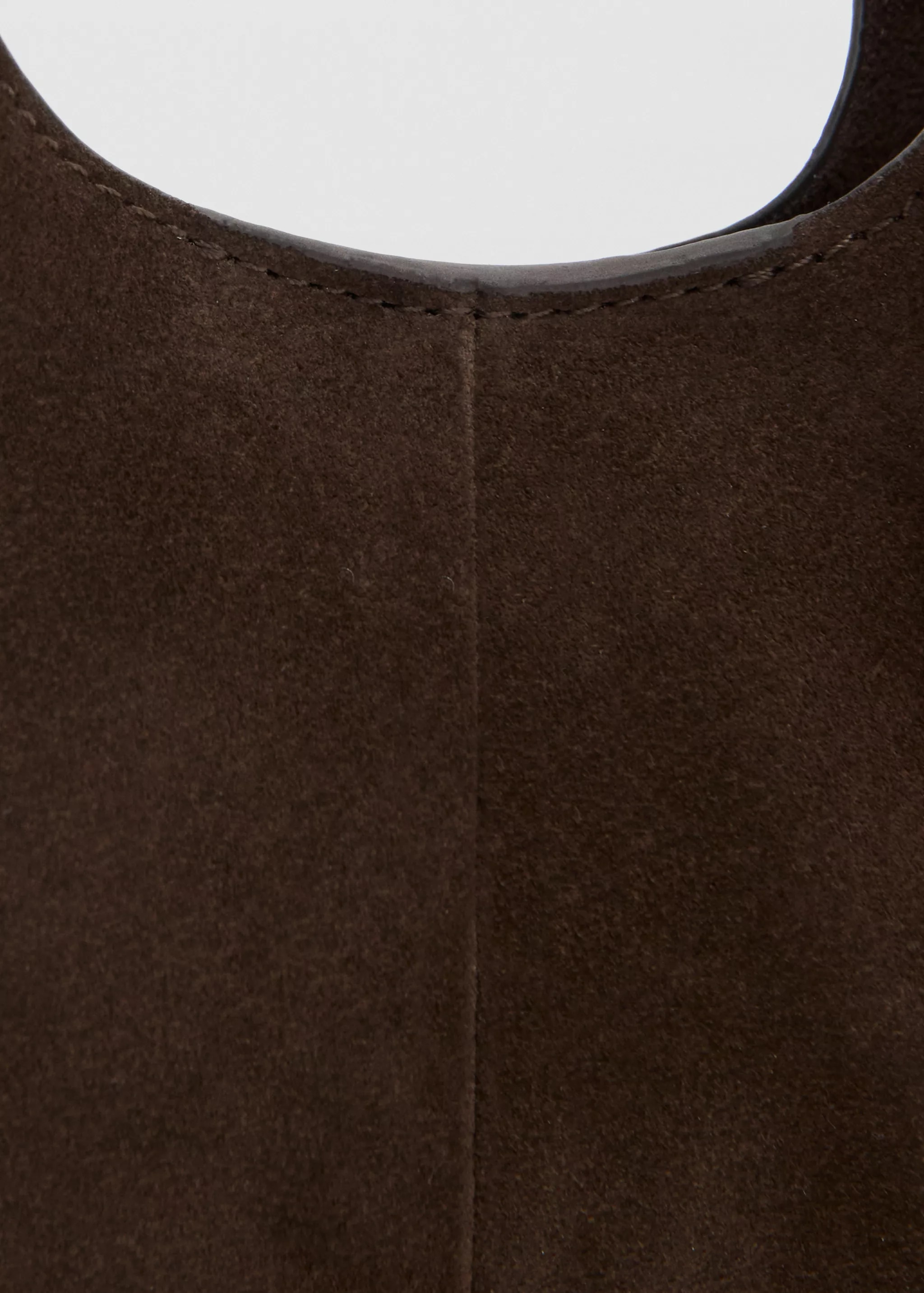 MNG Camel Suede Quilted Flap Gold Lock Front